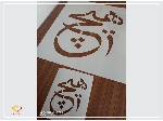 برش لیزری شابلون روی طلق اسپری رنگ.